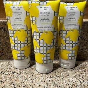 Beekman 1802 Set of 3  Goat Milk Sunshine Lemons Hand Cremes!! Sealed!